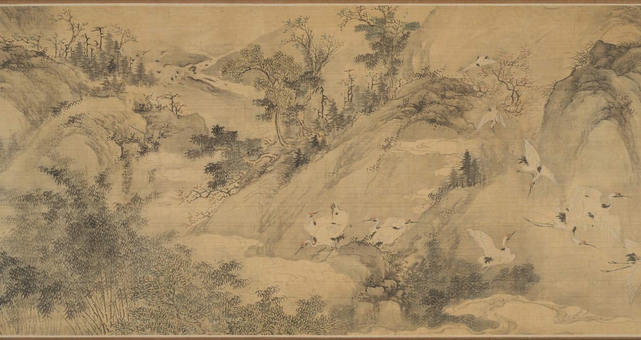 Száz daru 百鶴圖 alkotó: Shen Quan