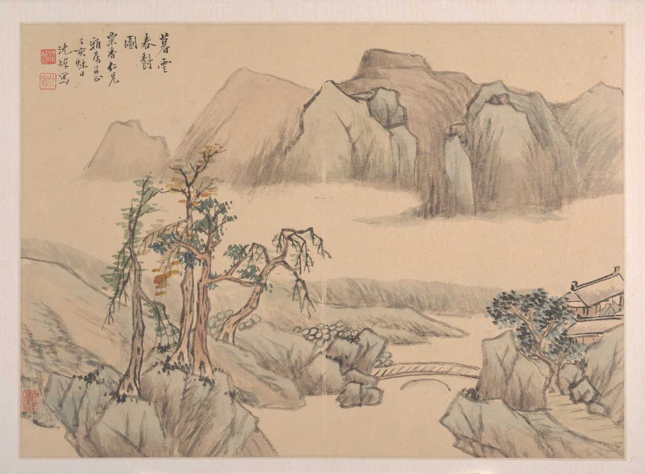 Táj, 1827-ben. alkotó: Shen Zhuo