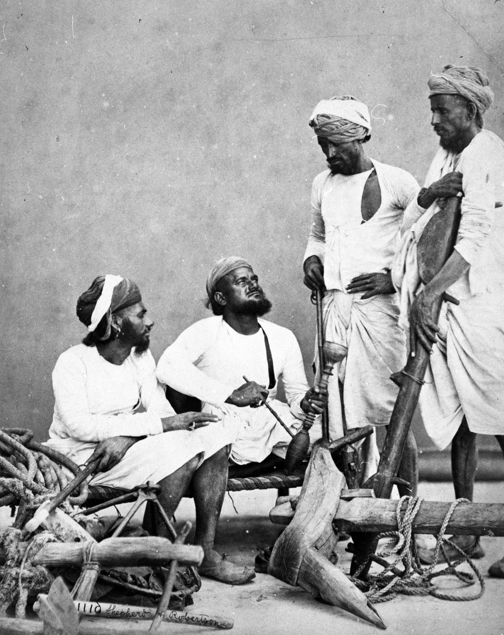 Jat Zemindars és Ryots, 1863 körül alkotó: Shepherd and Robertson