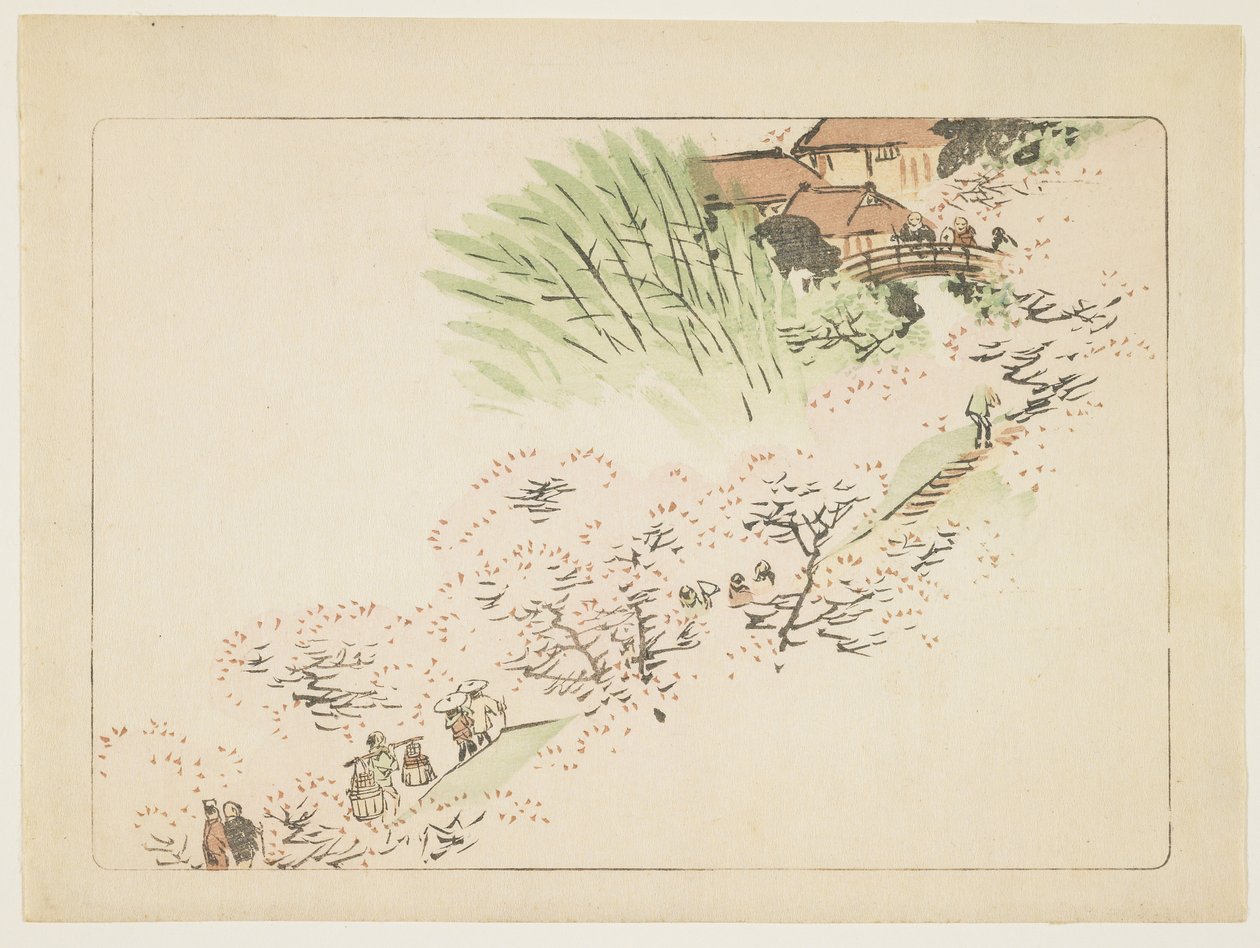 Hegyi cseresznyevirágzás, 1877 körül alkotó: Shibata Zeshin