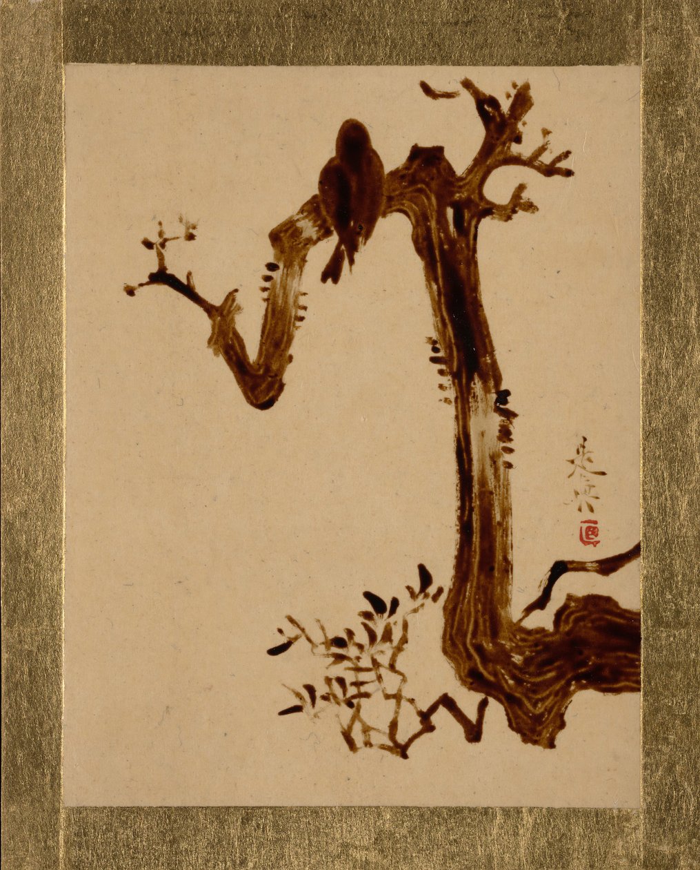 Varjú a fán. alkotó: Shibata Zeshin