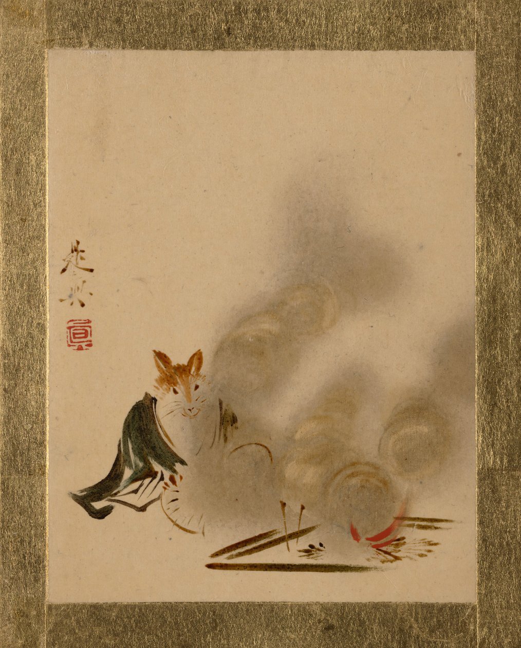 Fox by Mystic Fire. alkotó: Shibata Zeshin