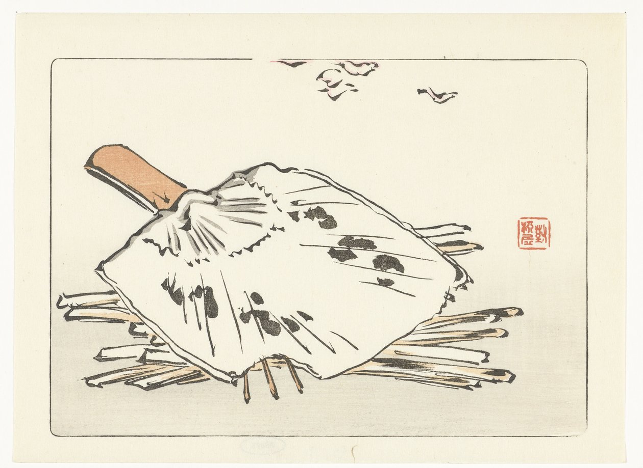 Legyező és gyújtás alkotó: Shibata Zeshin