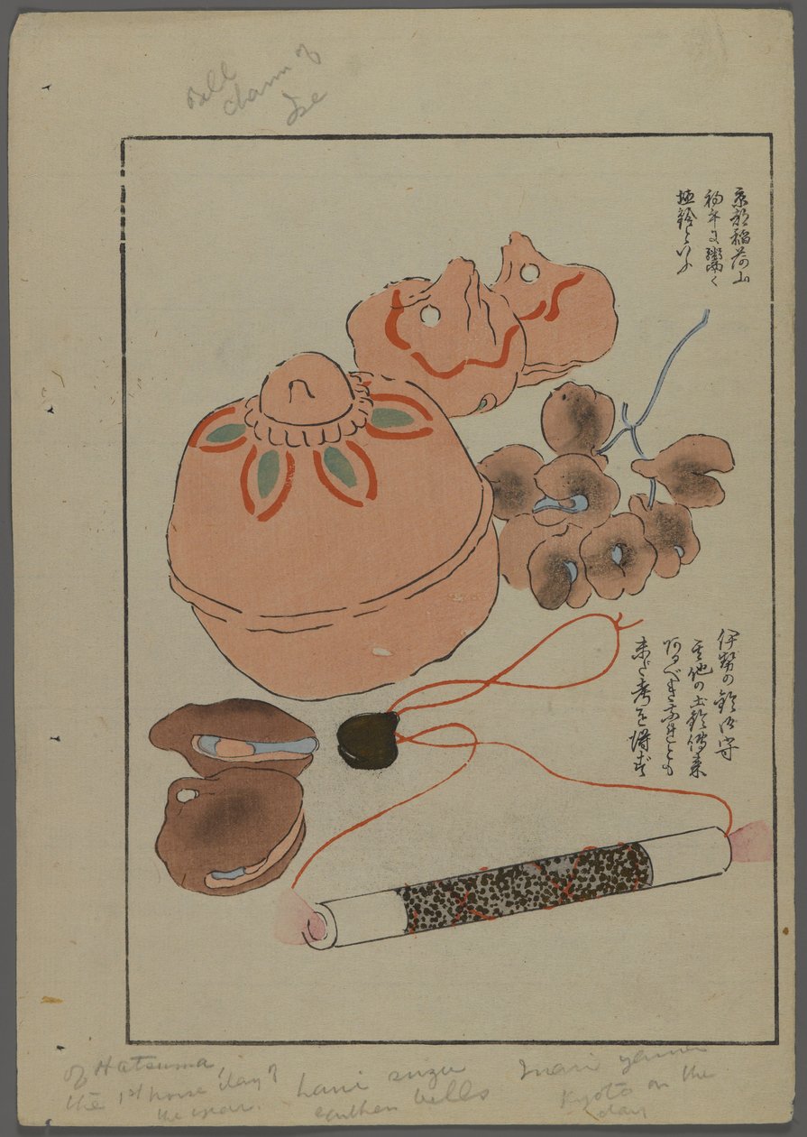 Japán játékok, az Unai no tomo (A Childs Friends) filmből, Shimizu Seifu, 1891-1923. Harangok, csörgők. alkotó: Shimizu Seifu