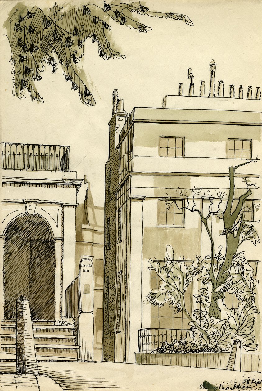 György korabeli házak, London, 1950. alkotó: Shirley Markham