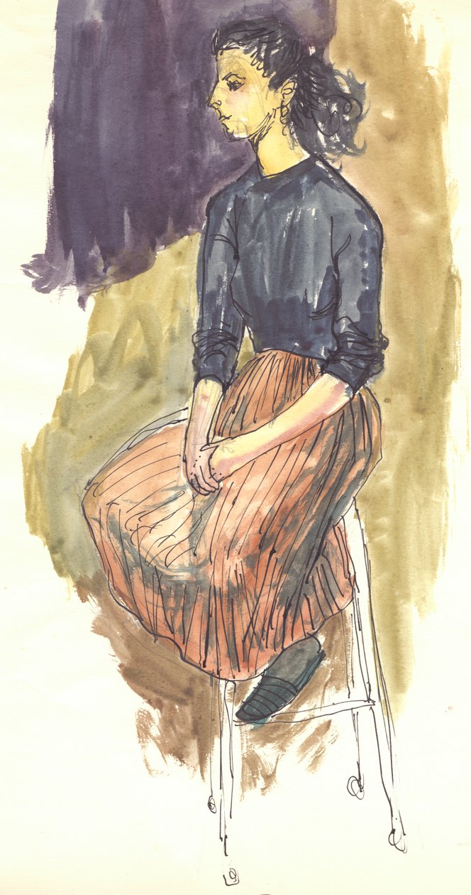 Ülő nő, 1950. alkotó: Shirley Markham