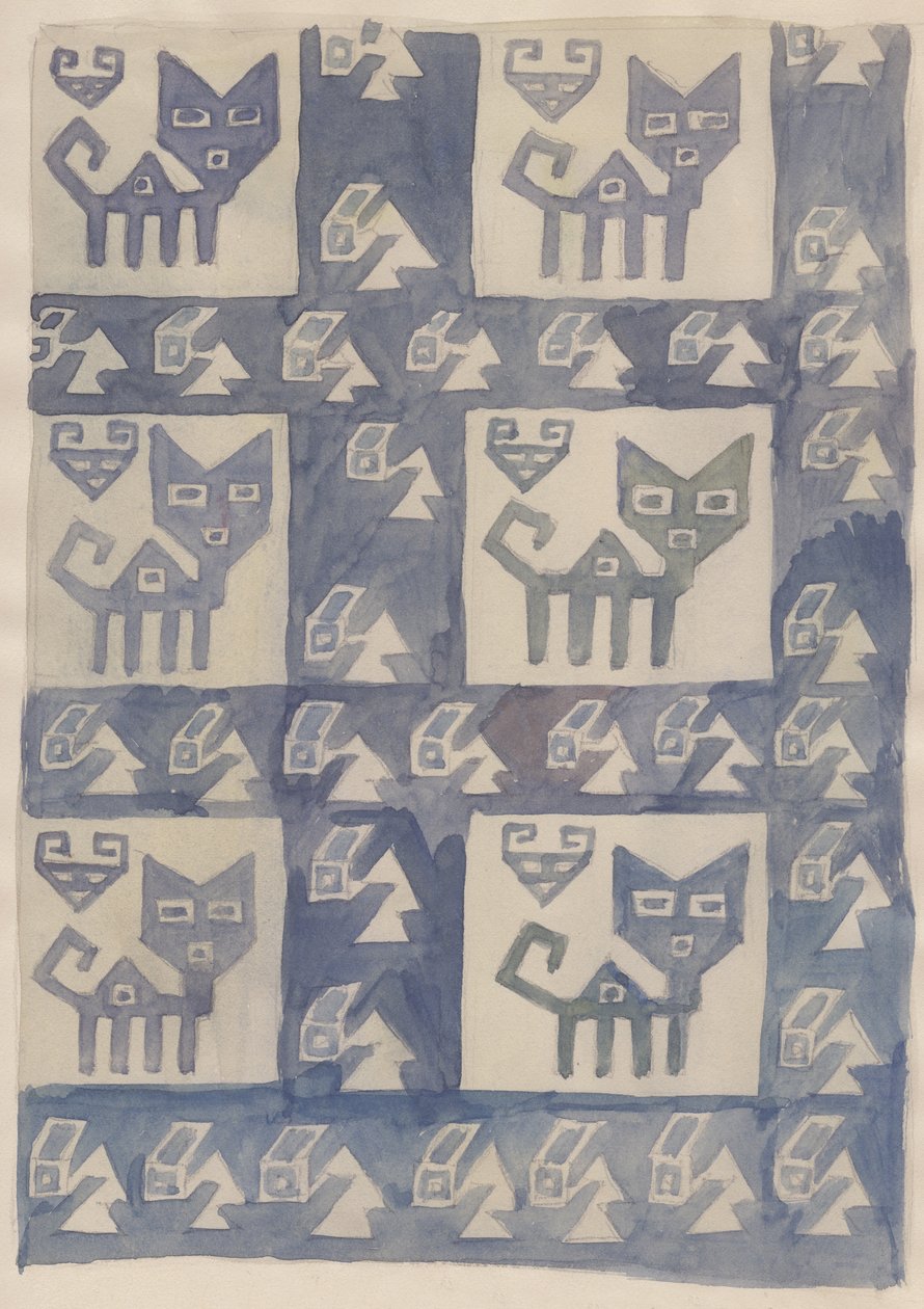 Dél-amerikai textiltervezés, 1951. alkotó: Shirley Markham
