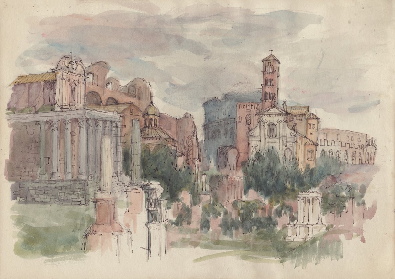 A fórum, Róma, 1950. alkotó: Shirley Markham