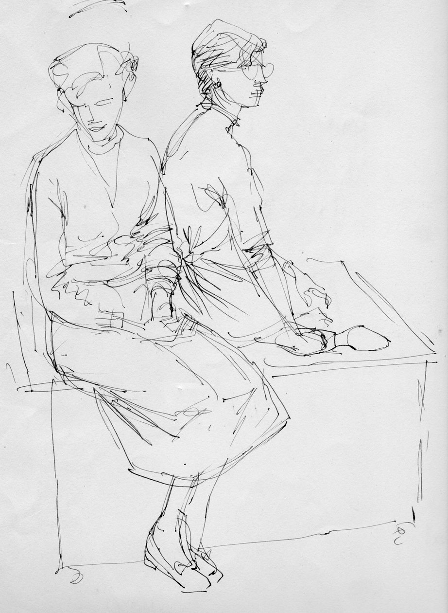 Két ülő nő, 1953. alkotó: Shirley Markham