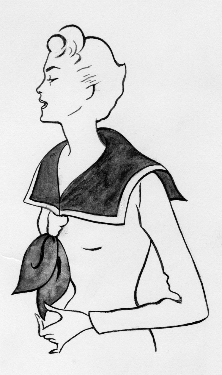 Nő tengerész felsővel, 1950. alkotó: Shirley Markham