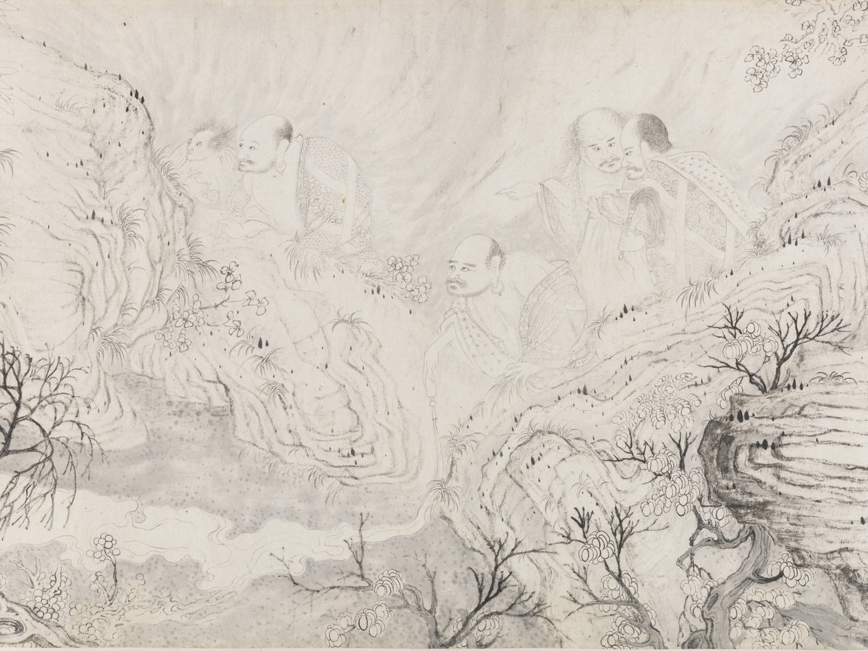 A tizenhat luohan, 1667-ben. alkotó: Shitao