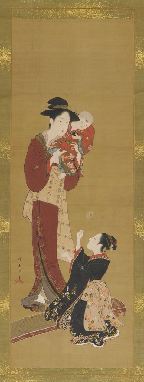 Nő, csecsemő és fiatal lány, 1726-1868. alkotó: Shunsho