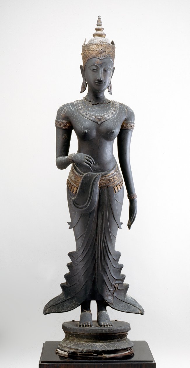 Álló Uma, Sukhothai stílus (aranyozott bronz) alkotó: Siamese School