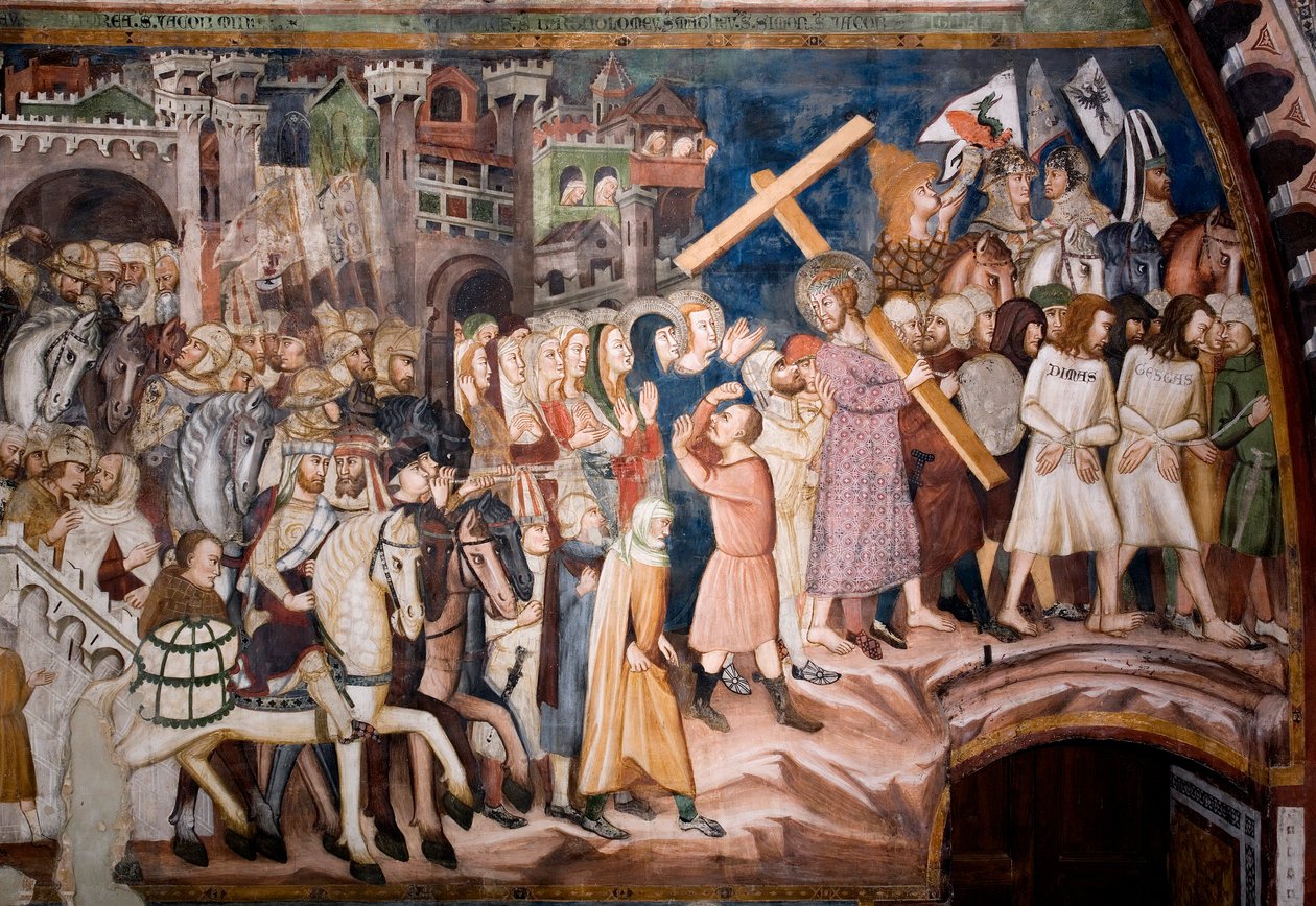Mászás a Kálváriára alkotó: Sienese School