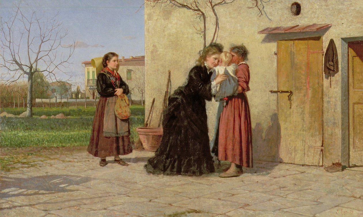 Látogatás a védőnőnél alkotó: Silvestro Lega
