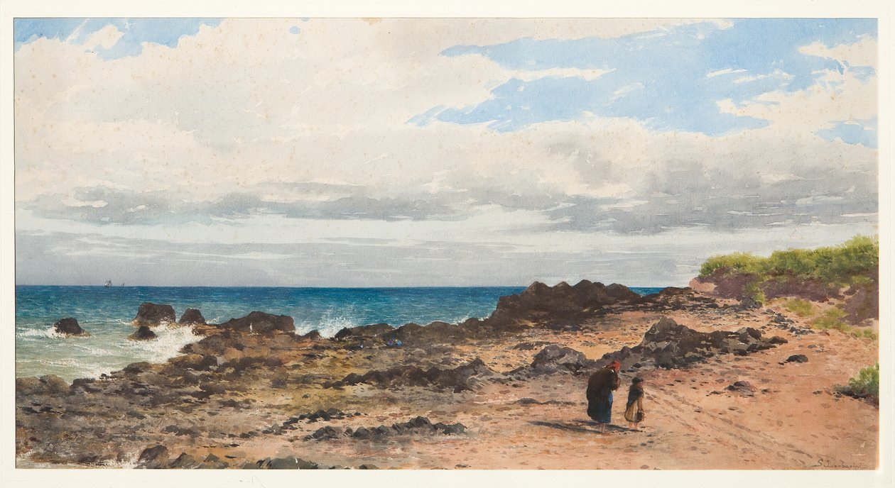 Táj (akvarell) alkotó: Silvestro Barberini