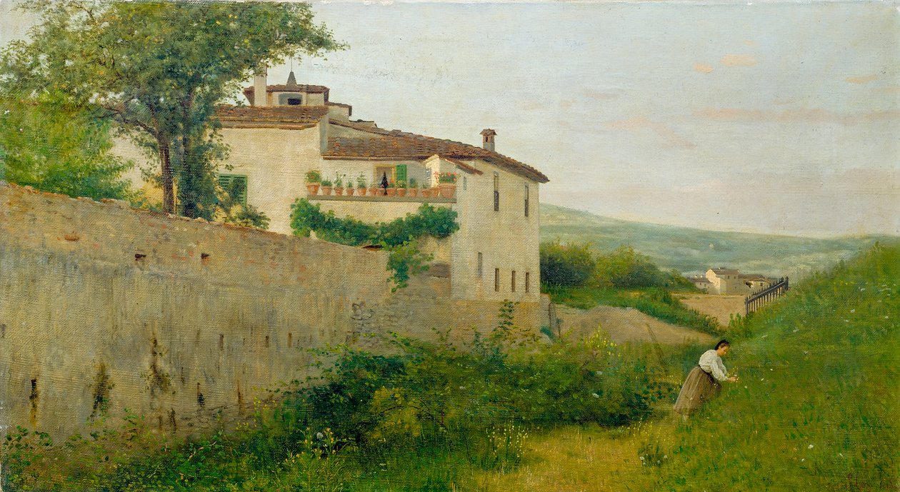 Kilátás Piagentinára alkotó: Silvestro Lega