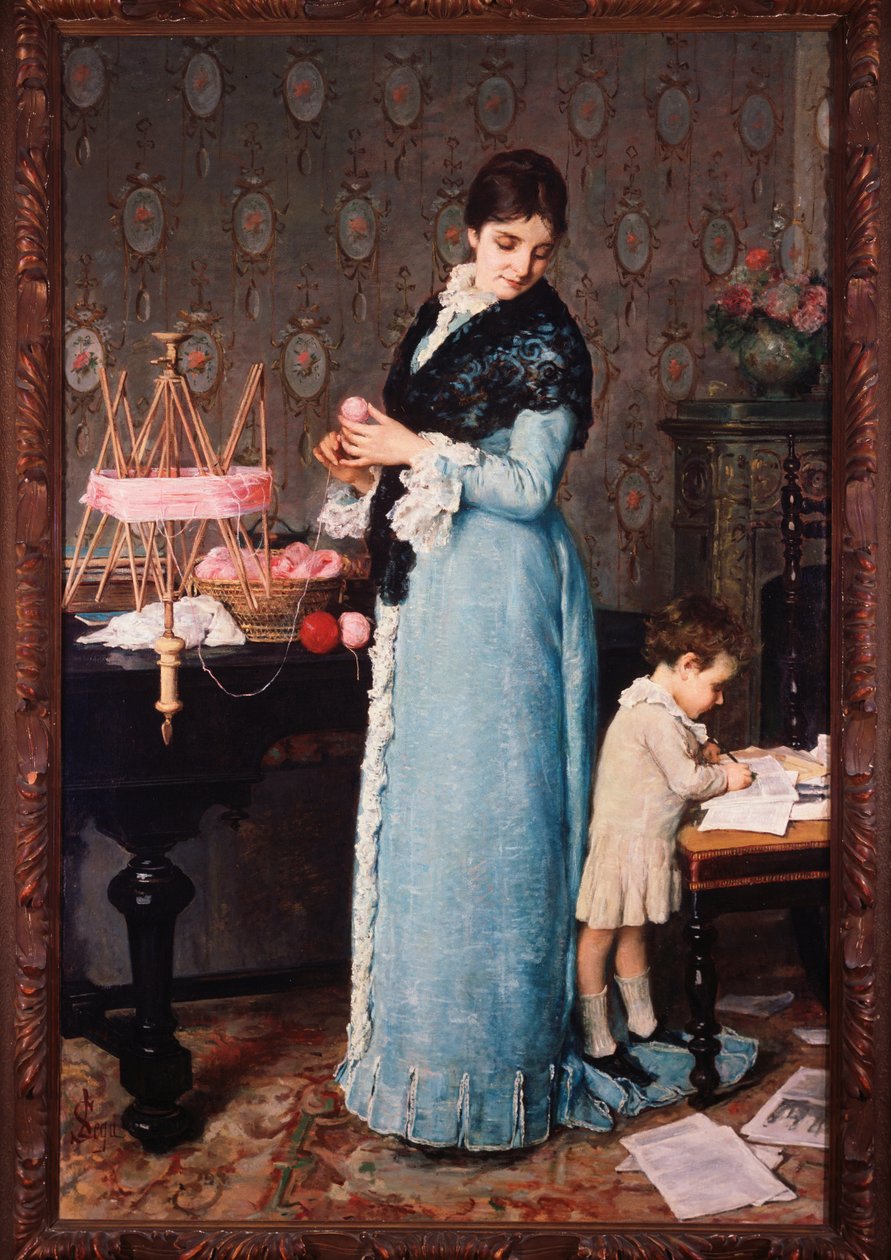 Az anya - olaj, vászon alkotó: Silvestro Lega