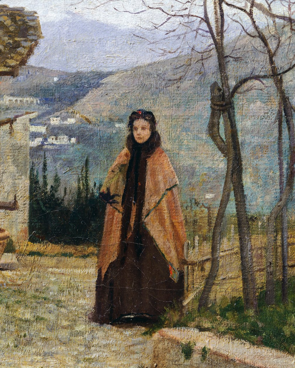 A látogatás, Silvestro Lega, részlet alkotó: Silvestro Lega