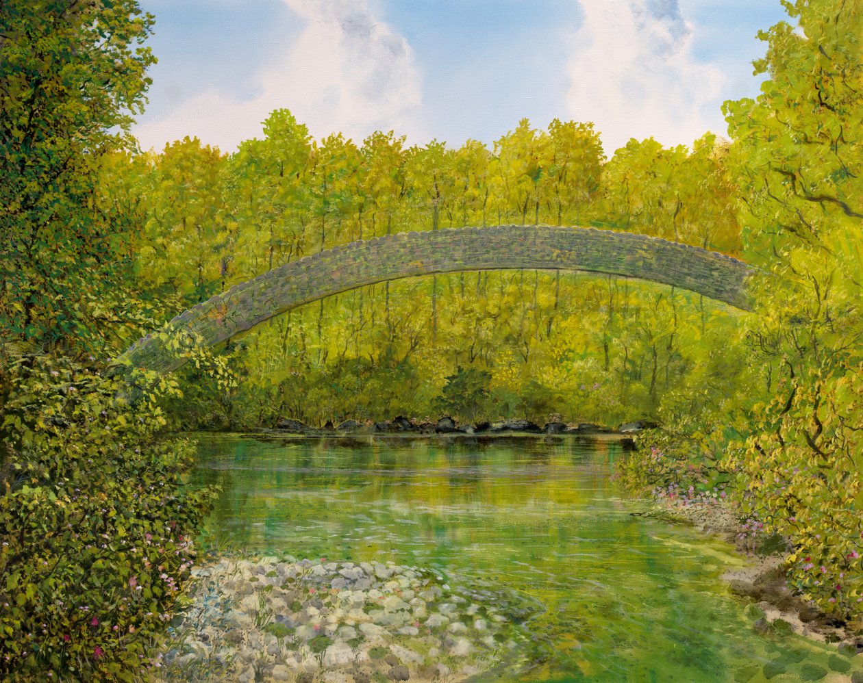 Brücke über Teich alkotó: Silvian Sternhagel