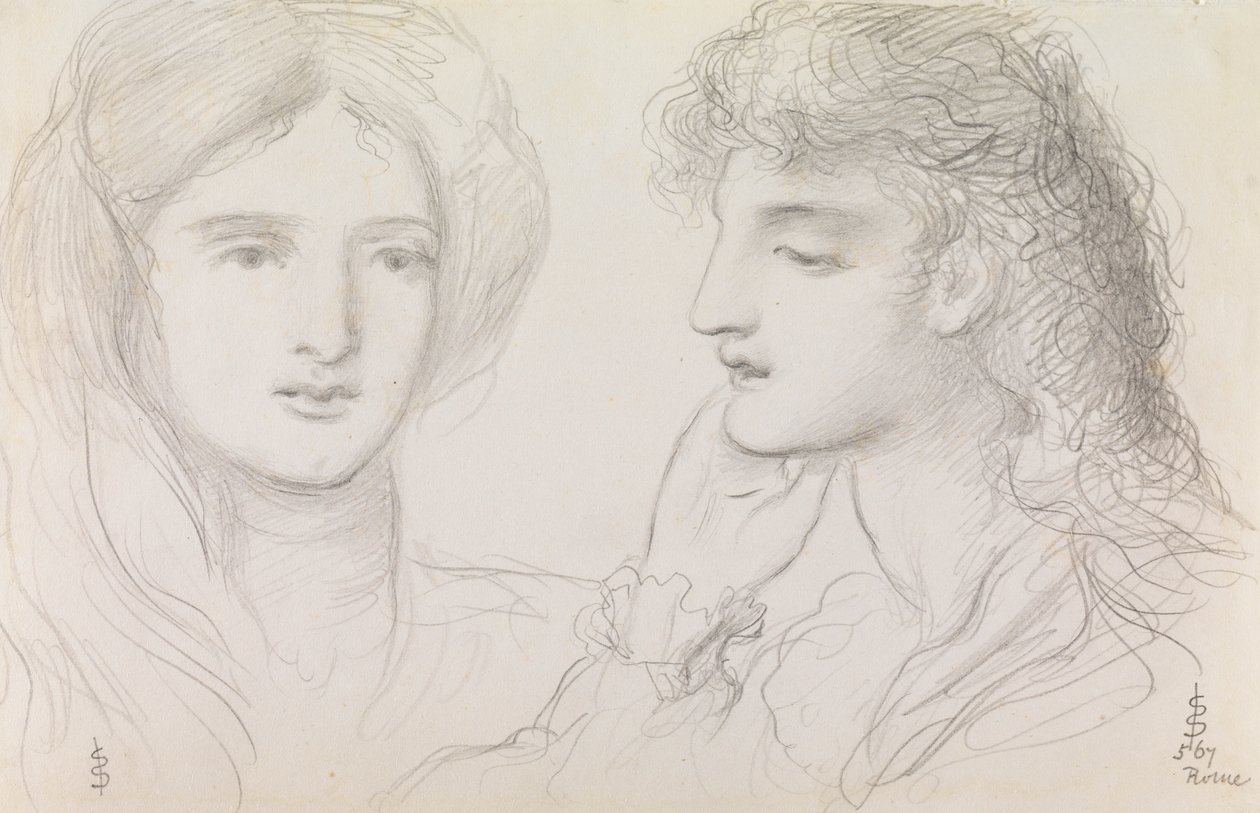 Tanulmányok egy lányról, 1867 alkotó: Simeon Solomon