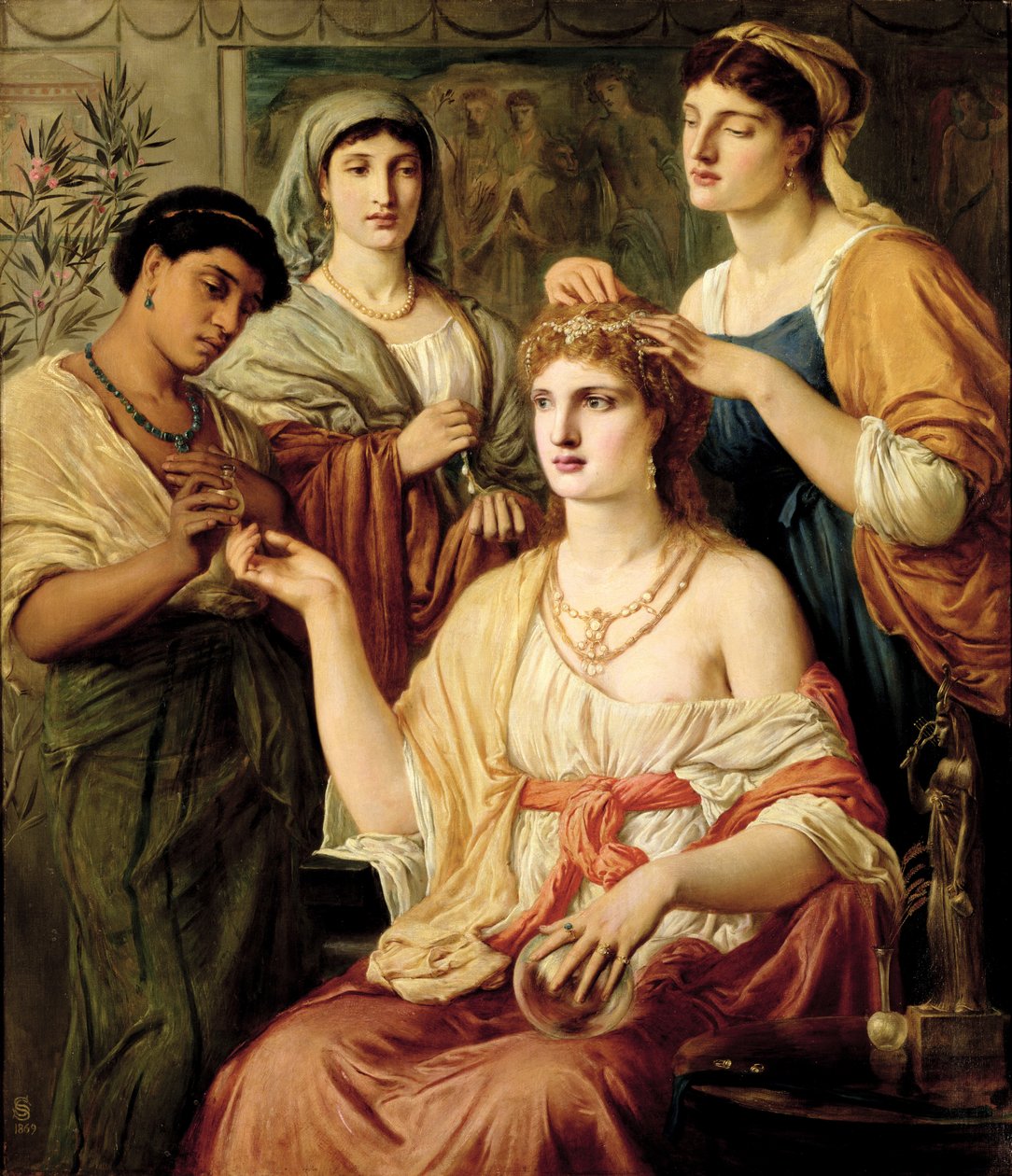 Egy római hölgy vécéje, 1869 alkotó: Simeon Solomon