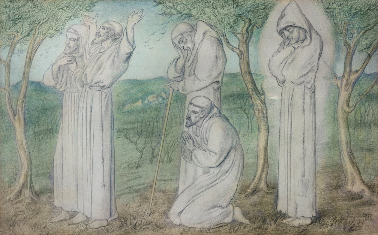 Ferences atyafiak egy csoportja alkotó: Simeon Solomon