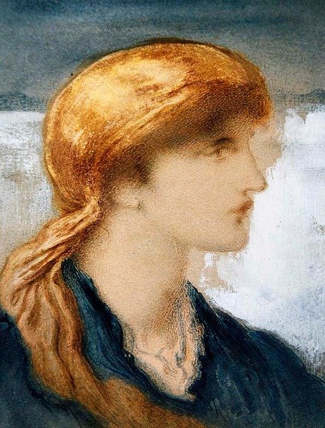 Egy lány feje alkotó: Simeon Solomon
