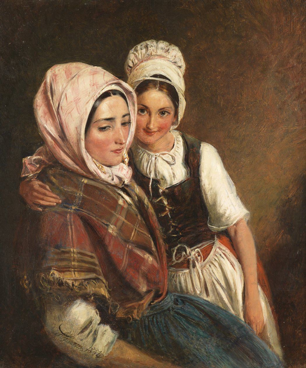 Anya és lánya, 1854 alkotó: Simeon Solomon