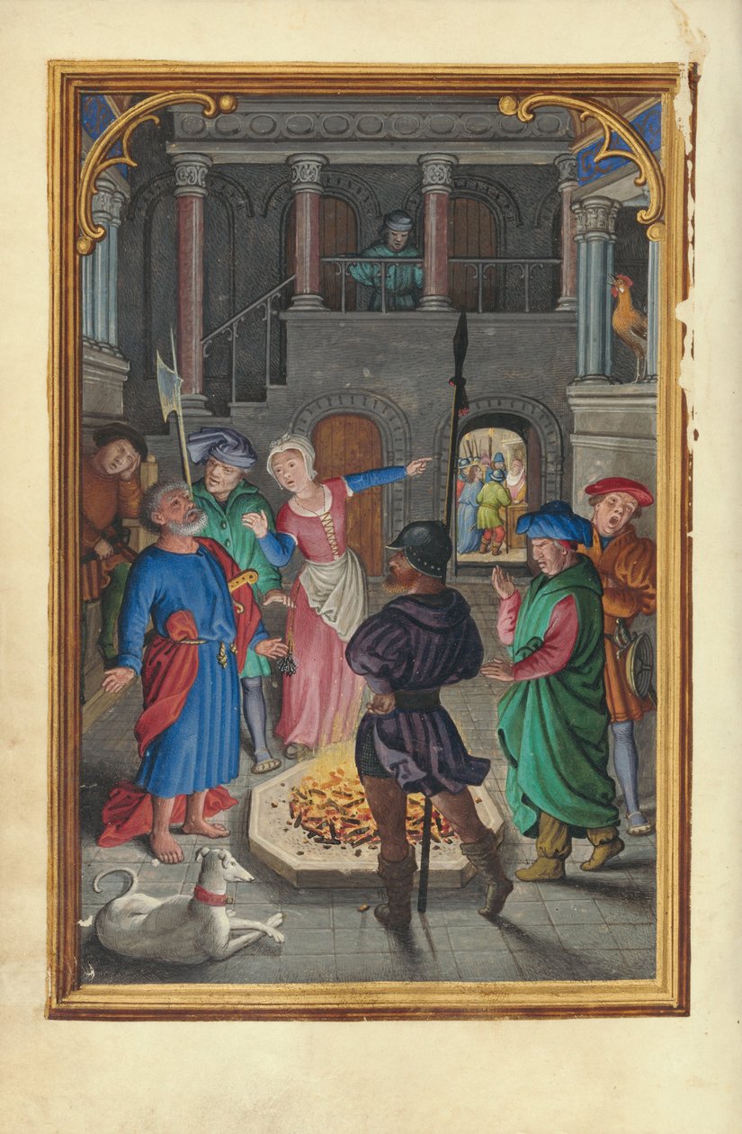 Szent Péter tagadása alkotó: Simon Bening
