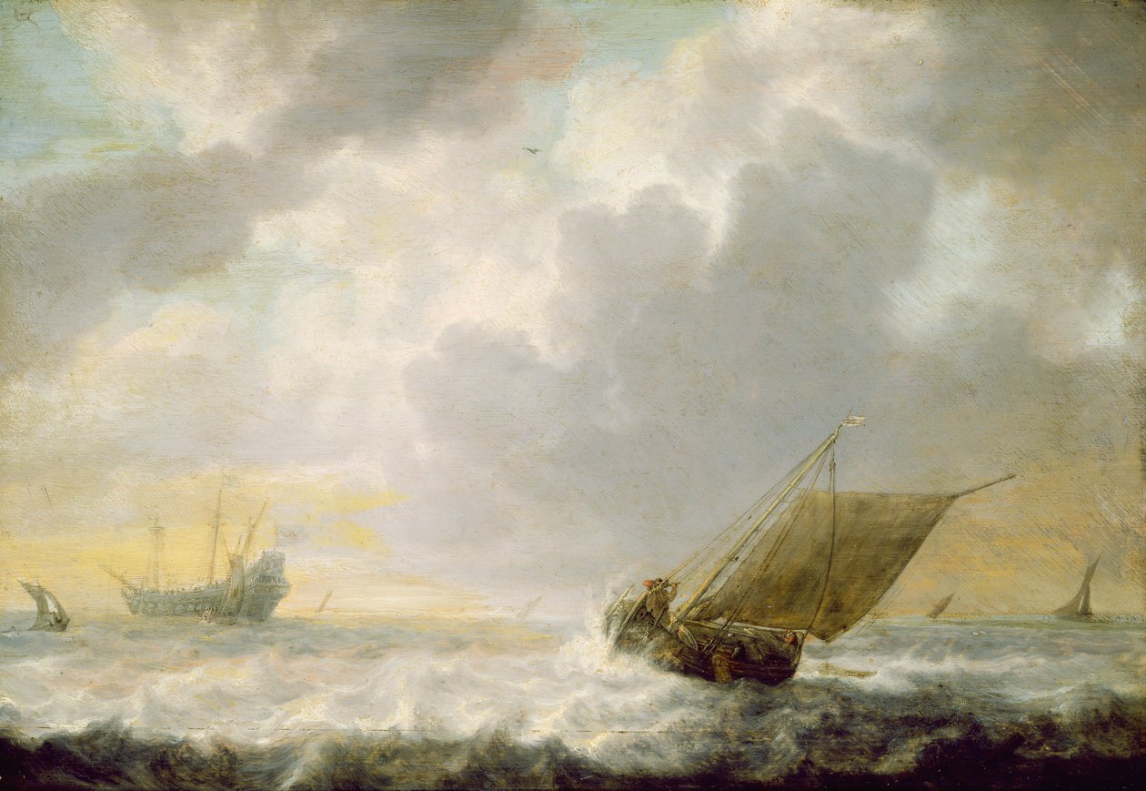 Tengeri tájkép, 1650 körül alkotó: Simon de Vlieger