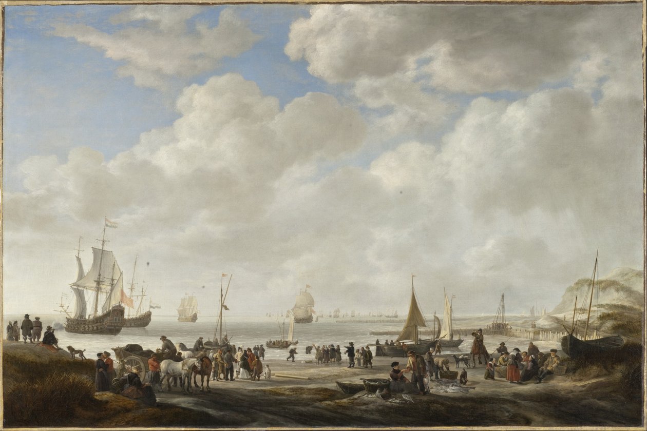 Kilátás a tengerpartra, 1646 alkotó: Simon de Vlieger
