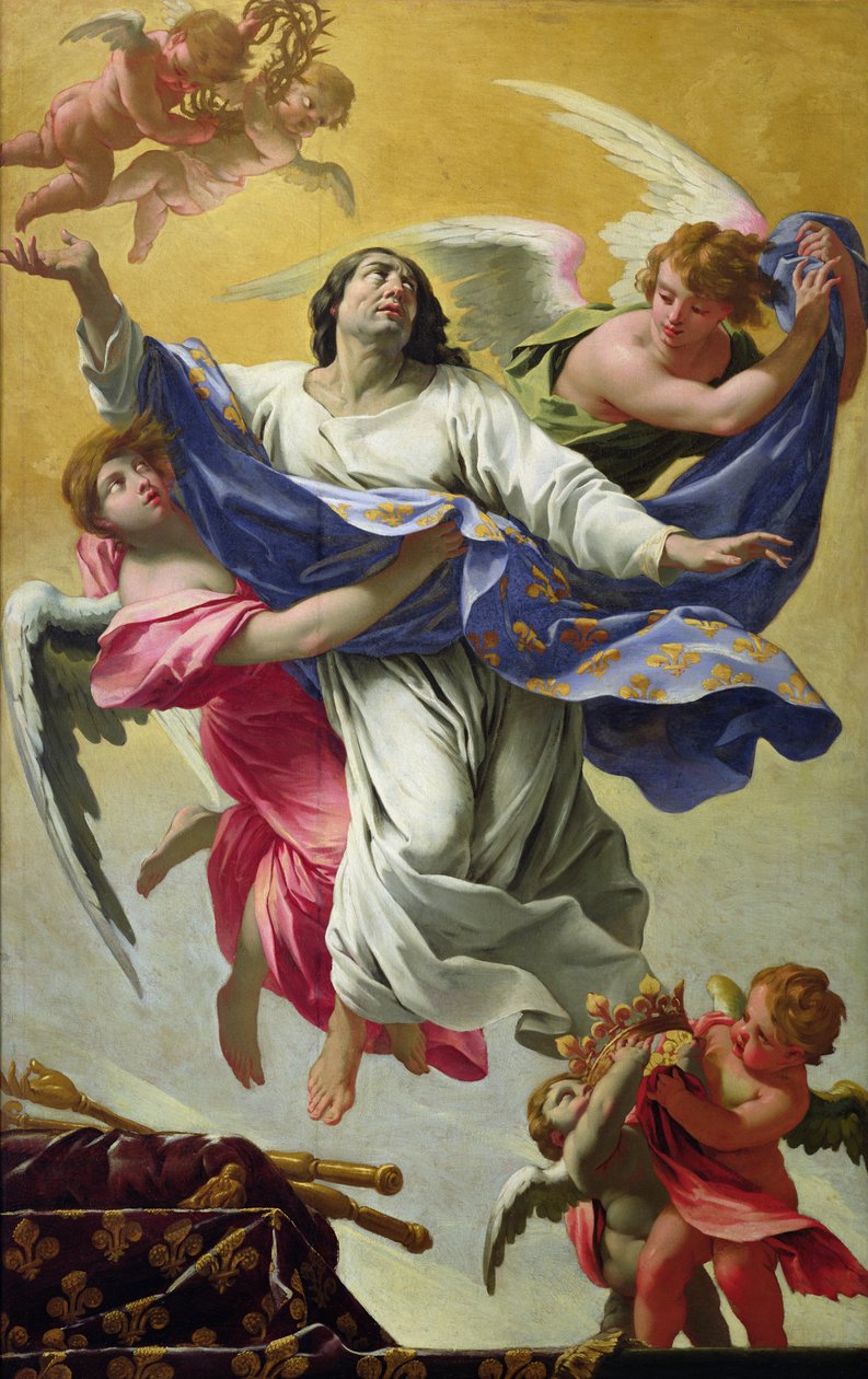 Szent Lajos apoteózisa, 1639-42 alkotó: Simon Vouet
