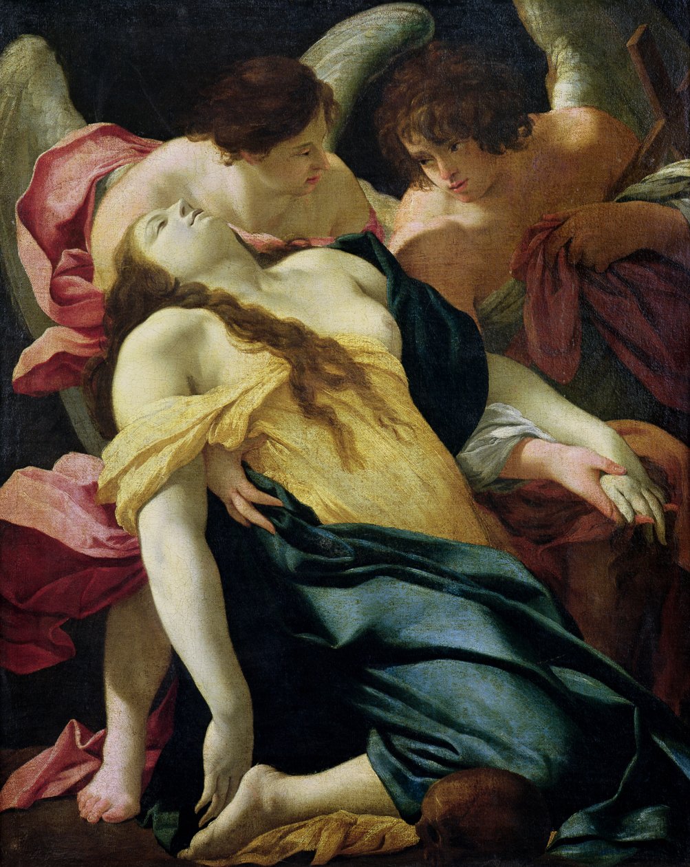 Mária Magdolna angyalok által hordozott alkotó: Simon Vouet