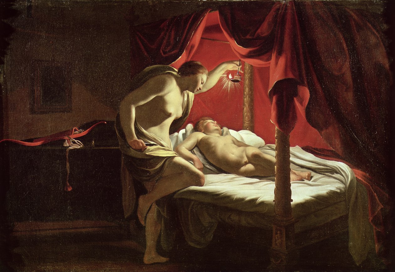 Psyche és Cupido, 1627 körül alkotó: Simon Vouet
