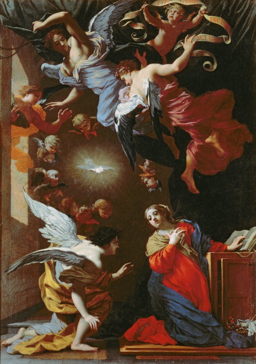 Az Angyali üdvözlet, 1650-60 körül alkotó: Simon Vouet
