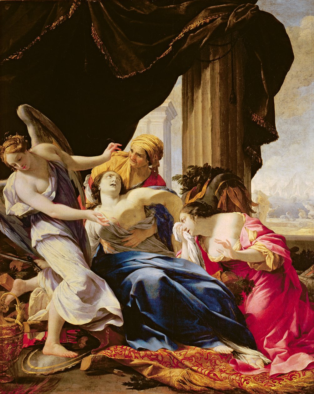 Dido halála, 1642-43 alkotó: Simon Vouet