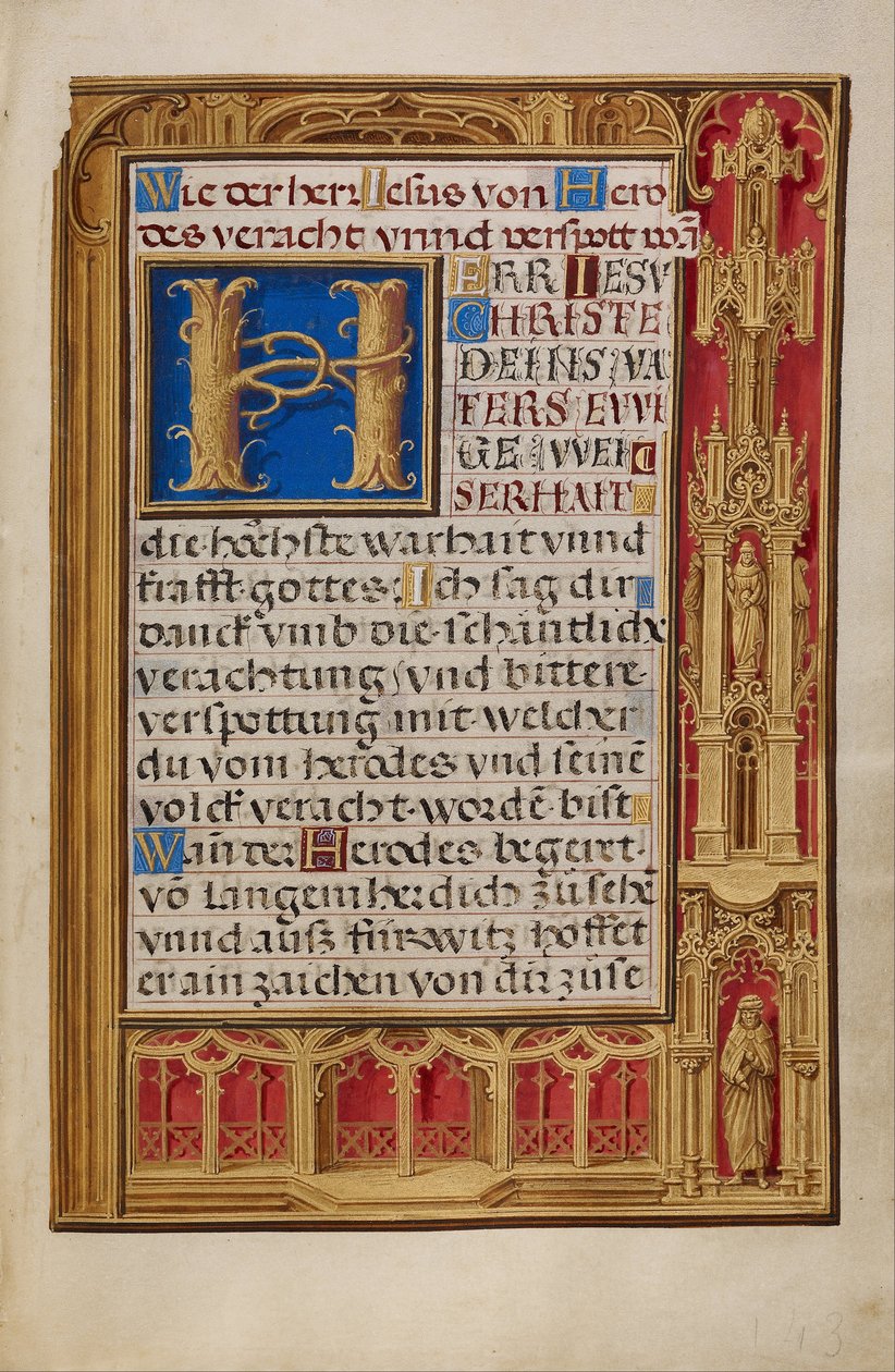 Díszített szövegoldal alkotó: Simon Bening