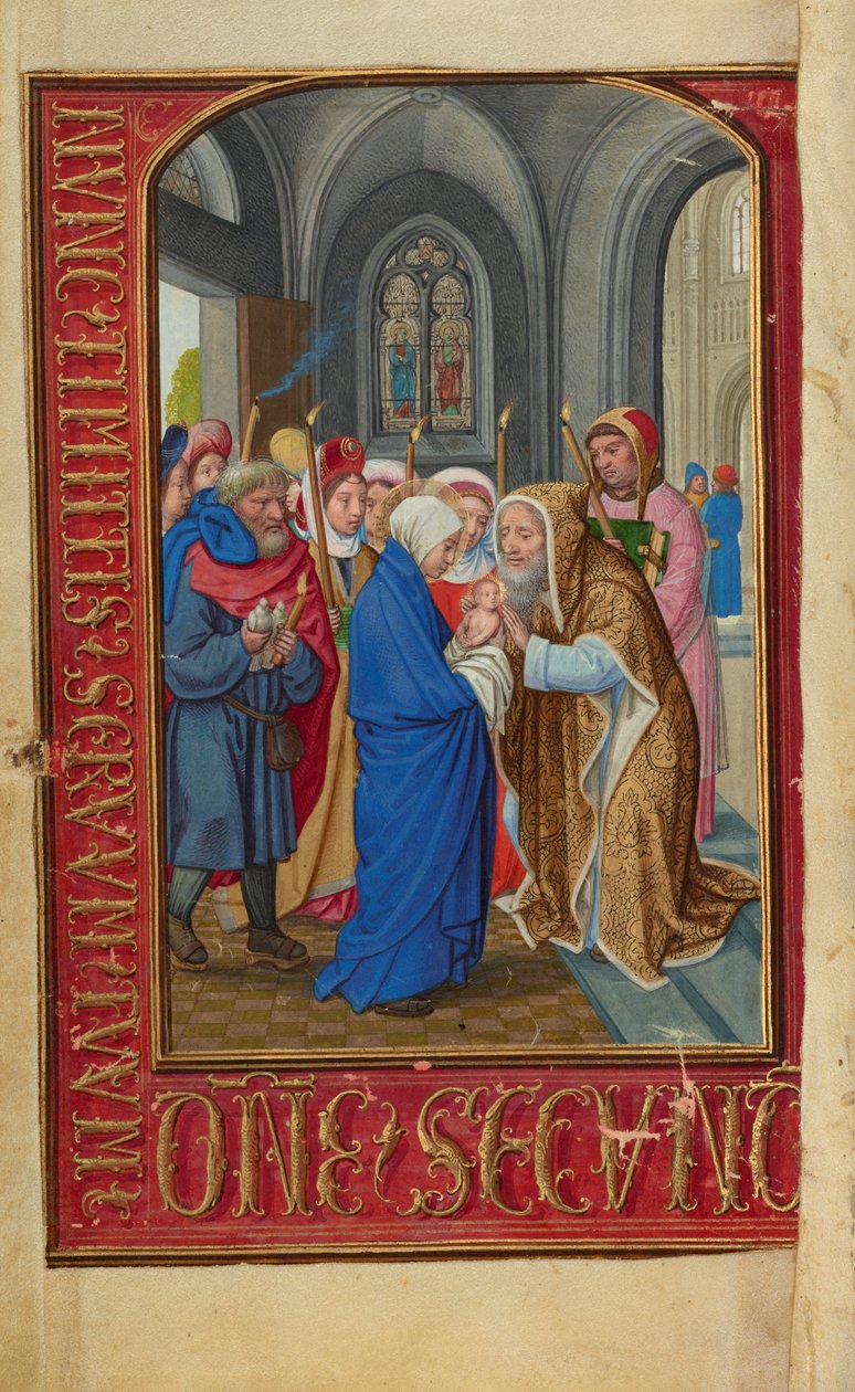 A bemutatás a templomban alkotó: Simon Bening