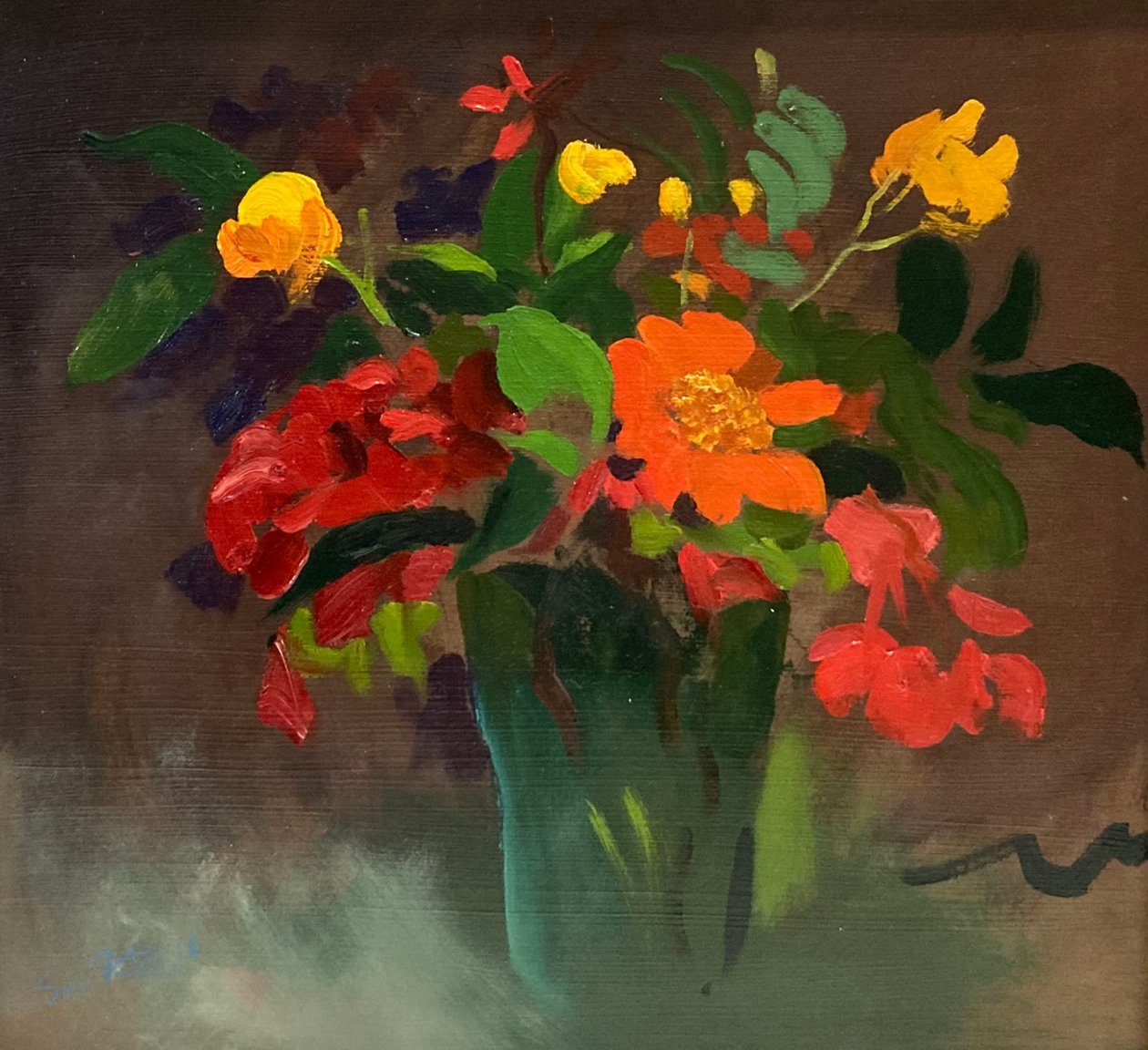 Cassia  Tithonia (olaj, tábla) alkotó: Simon Fletcher
