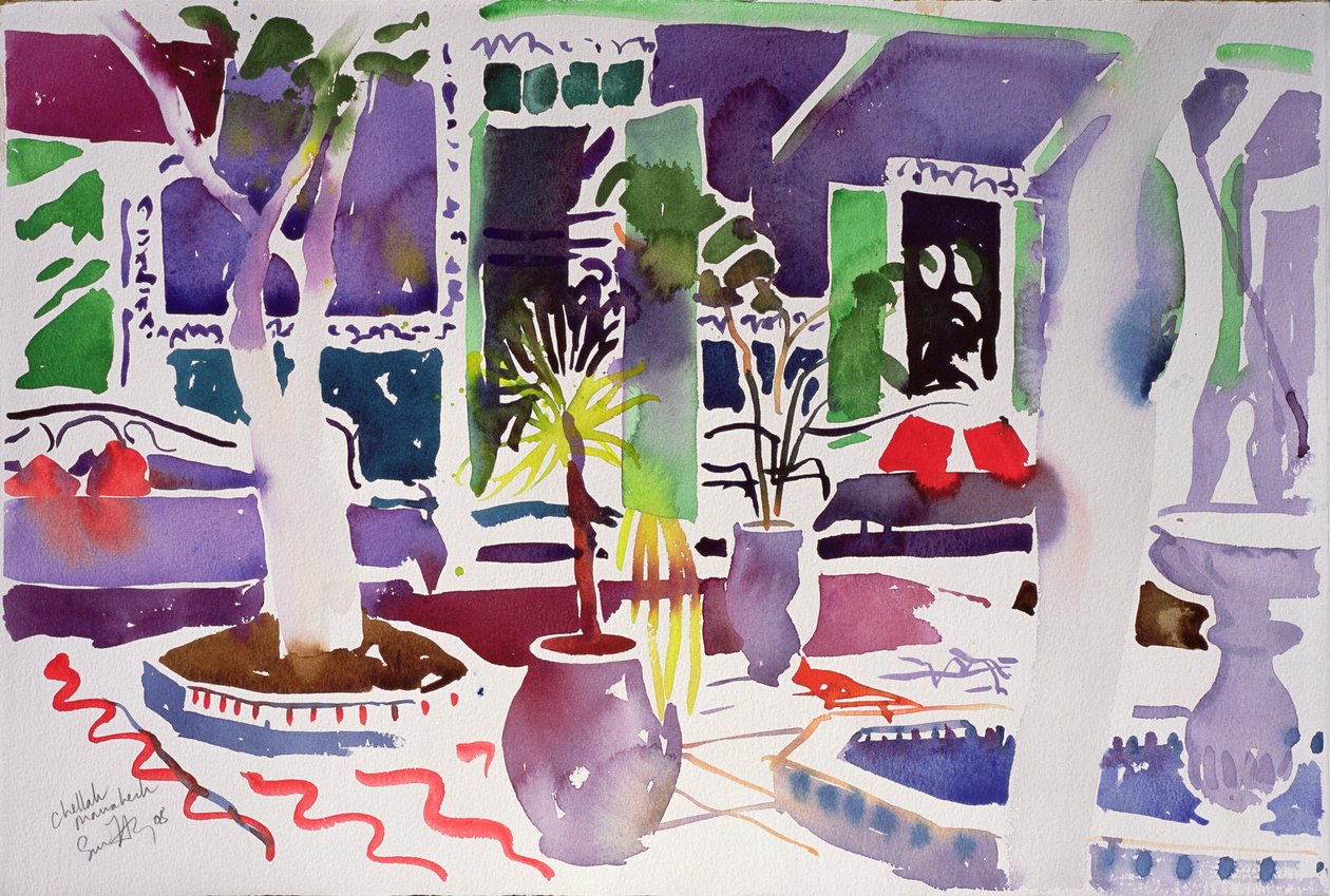 Chellah Marrakech (akvarell, papír) alkotó: Simon Fletcher