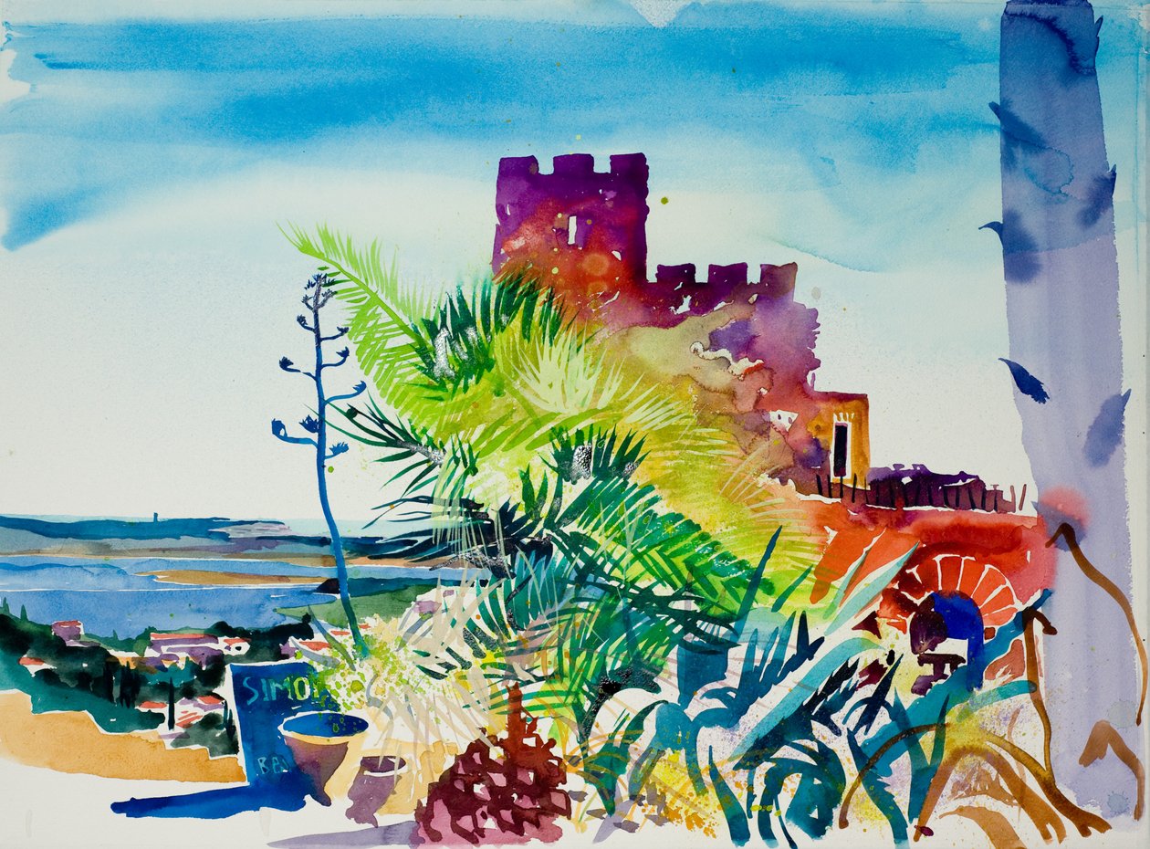 Fitou, 2011 (akvarell) alkotó: Simon Fletcher