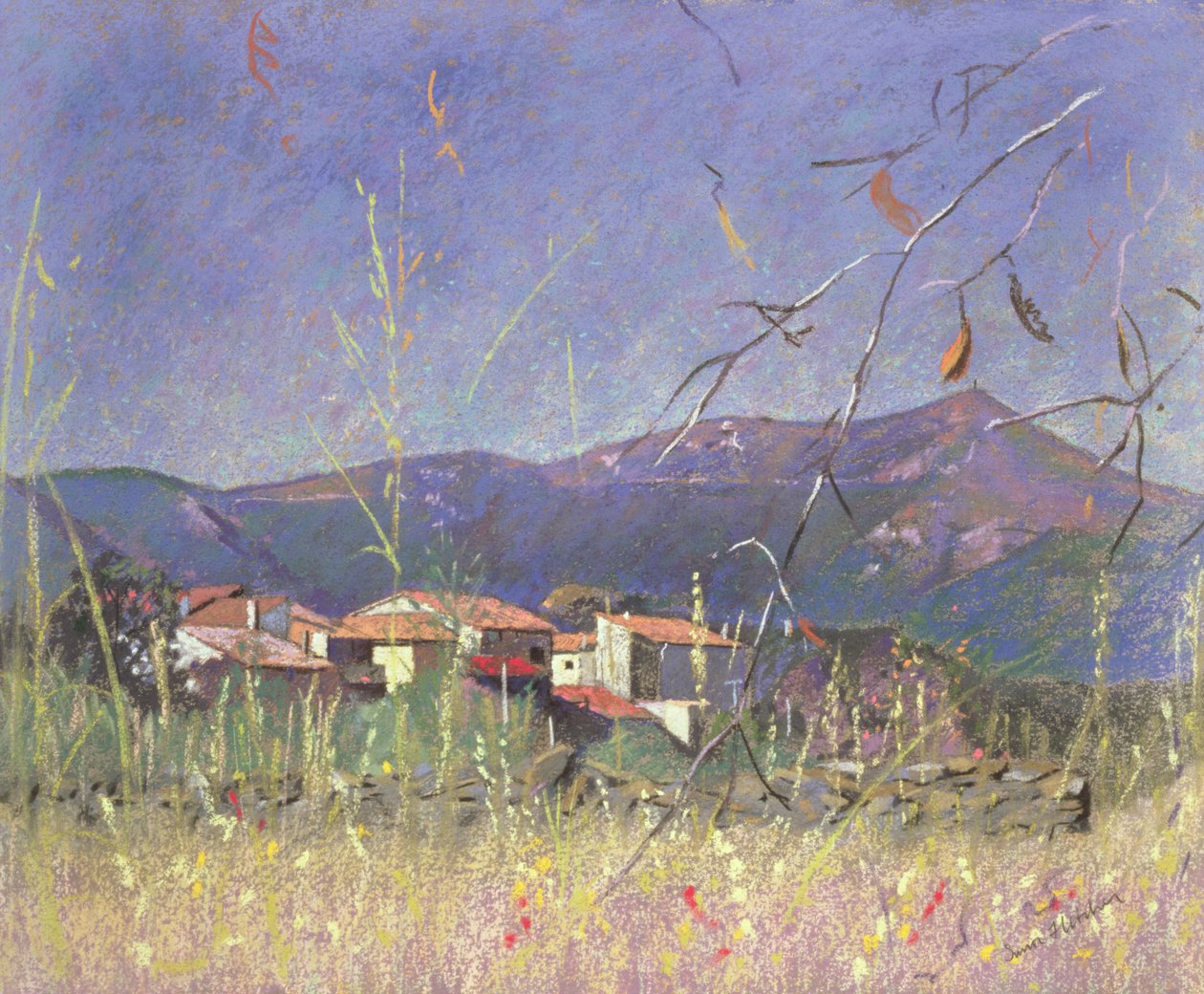 Tájkép (pasztell, papír) alkotó: Simon Fletcher