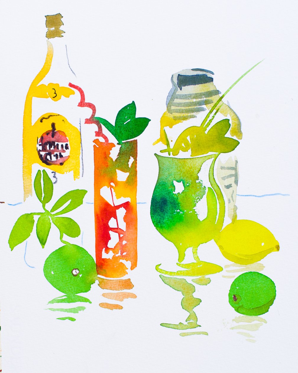 Mojito  Cuba Libre, 2016 (akvarell) alkotó: Simon Fletcher