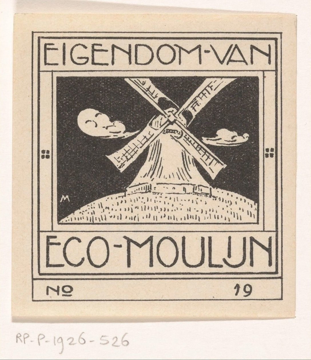 Eco Moulijn ex librise alkotó: Simon Moulijn
