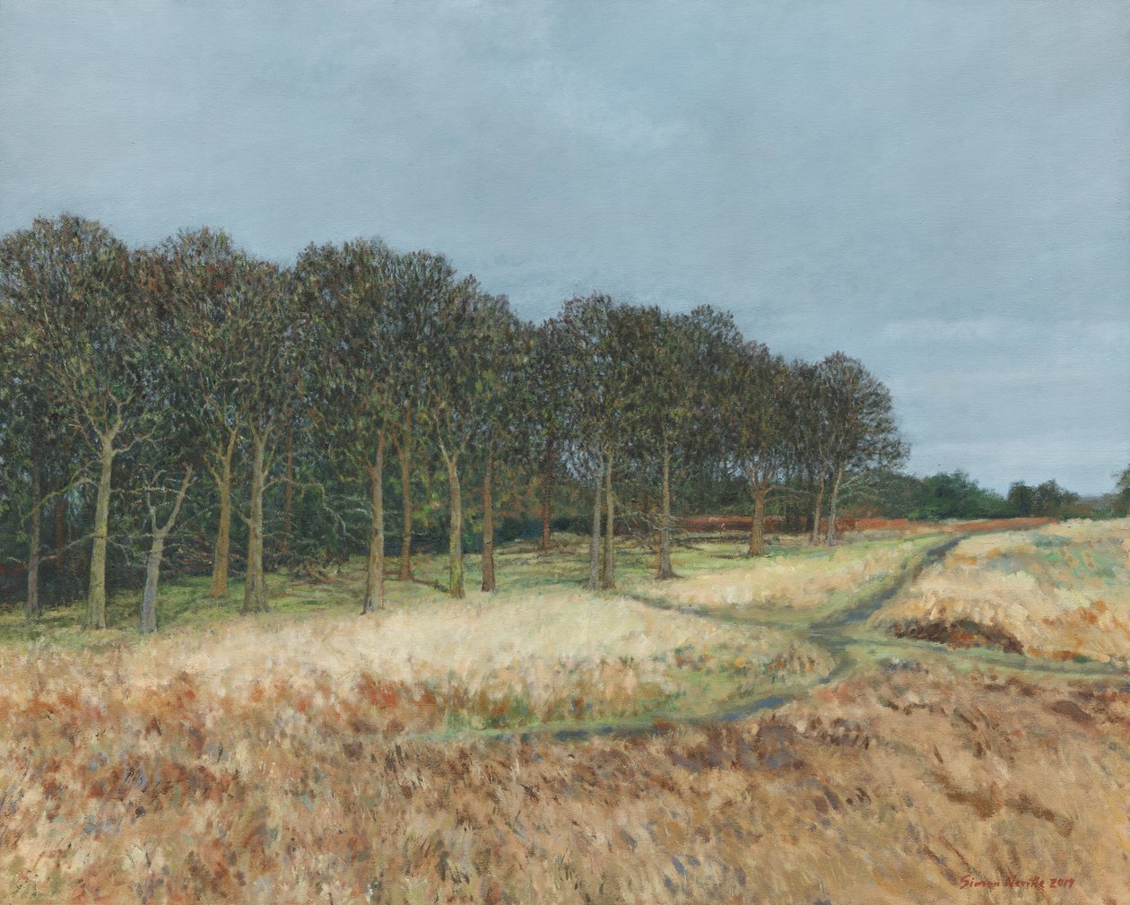Woodland, Richmond Park, 2019 (olaj, vászon) alkotó: Simon Neville