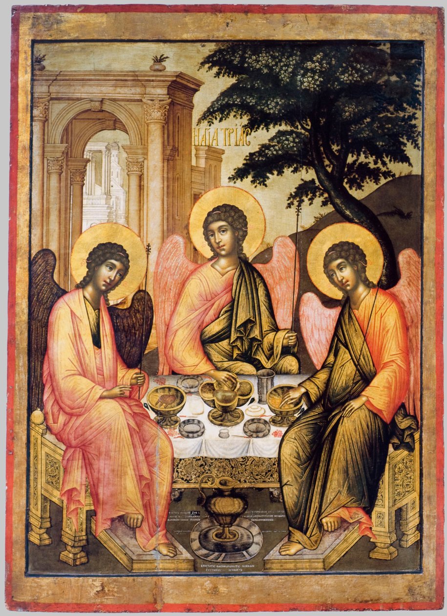 Ószövetségi Szentháromság, 1671 (tempera fán) alkotó: Simon Ushakov