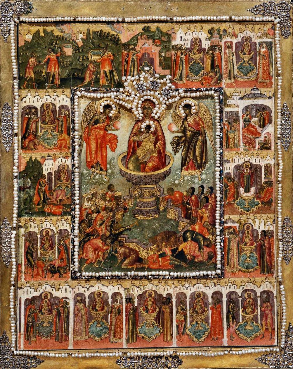 Theotokos Életadó tavasz, 1670 alkotó: Simon Ushakov