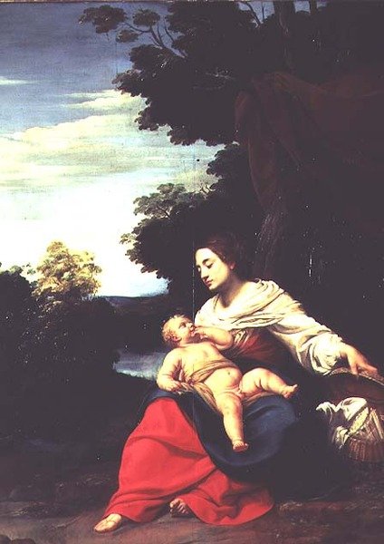 Madonna kosárral alkotó: Simon Vouet