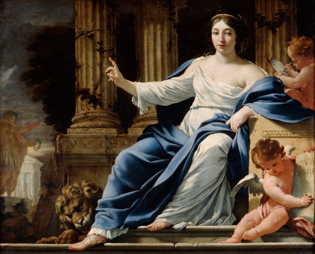 Polyhymnia, Az ékesszólás múzsája, 17. század alkotó: Simon Vouet